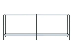 Mesa consola Blanca 200x35x75,5 cm Cristal templado