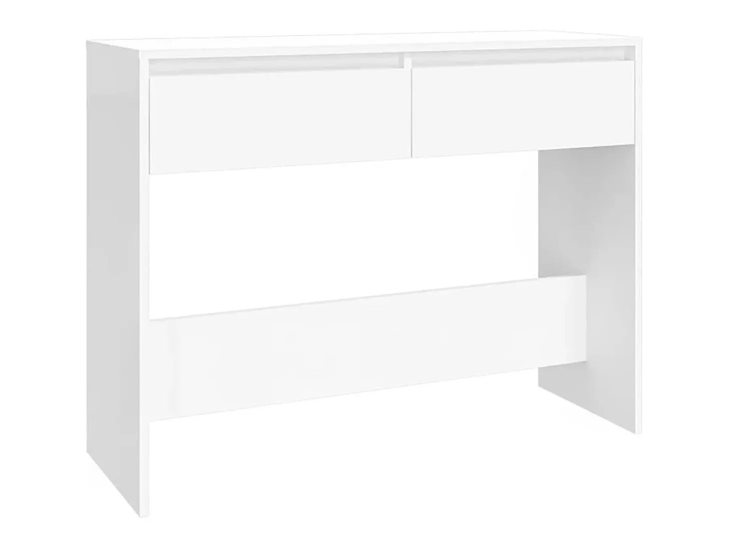 Mesa consola blanca 100x35x76,5 cm madera de ingeniería