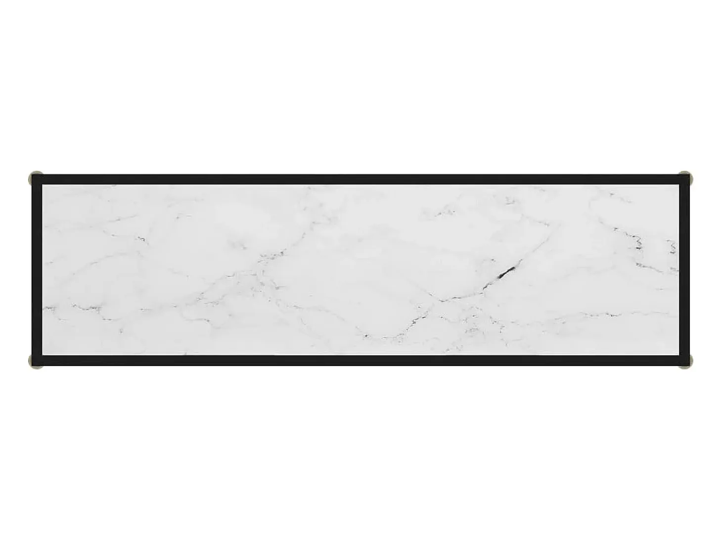 Mesa consola Blanca 120x35x75 cm Cristal templado