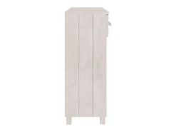Mesa consola Blanca 90x35x90 cm Madera maciza de pino