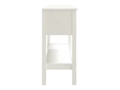 Mesa consola Blanca 100x35x75 cm Madera maciza de pino