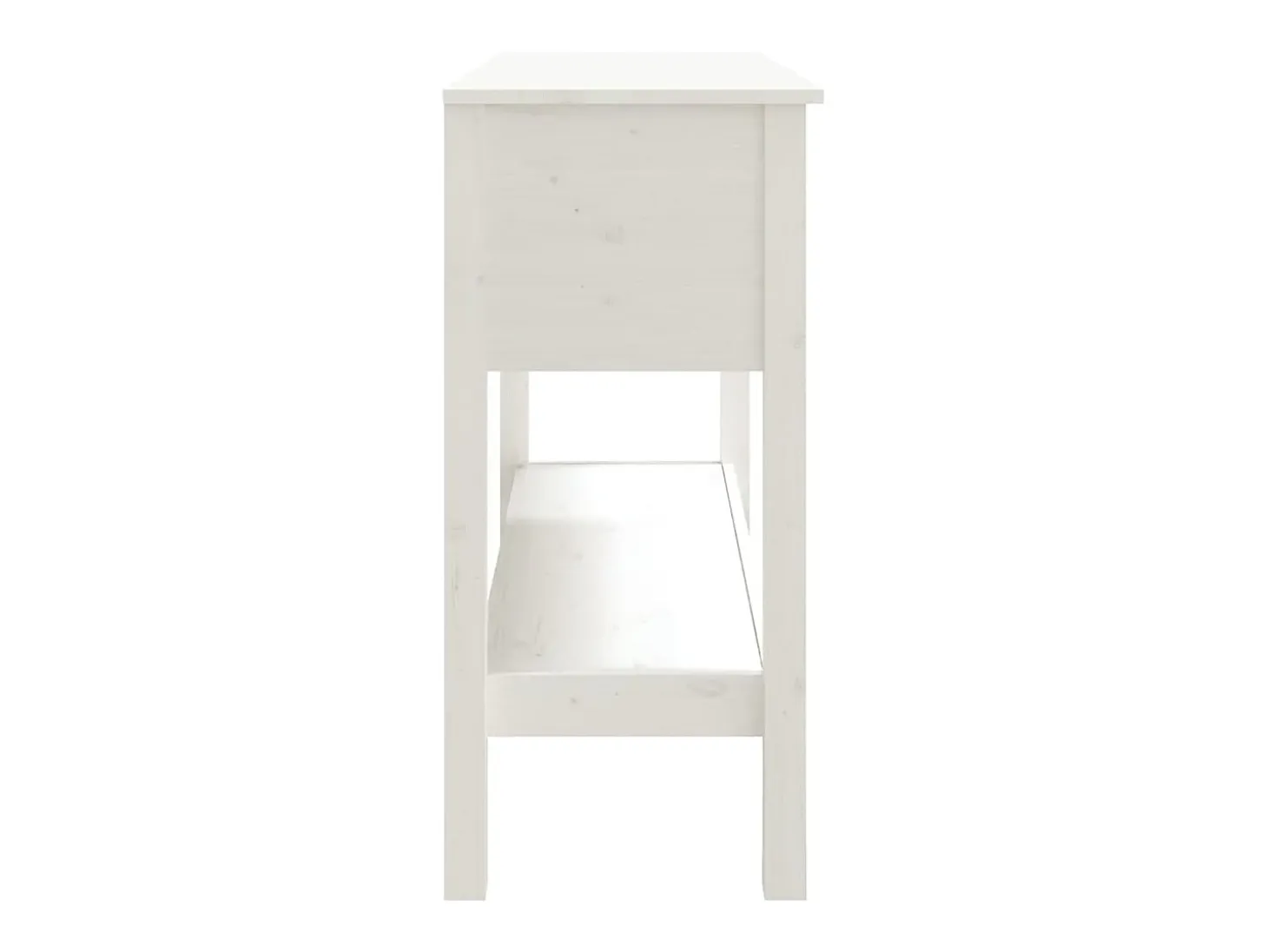 Mesa consola Blanca 100x35x75 cm Madera maciza de pino