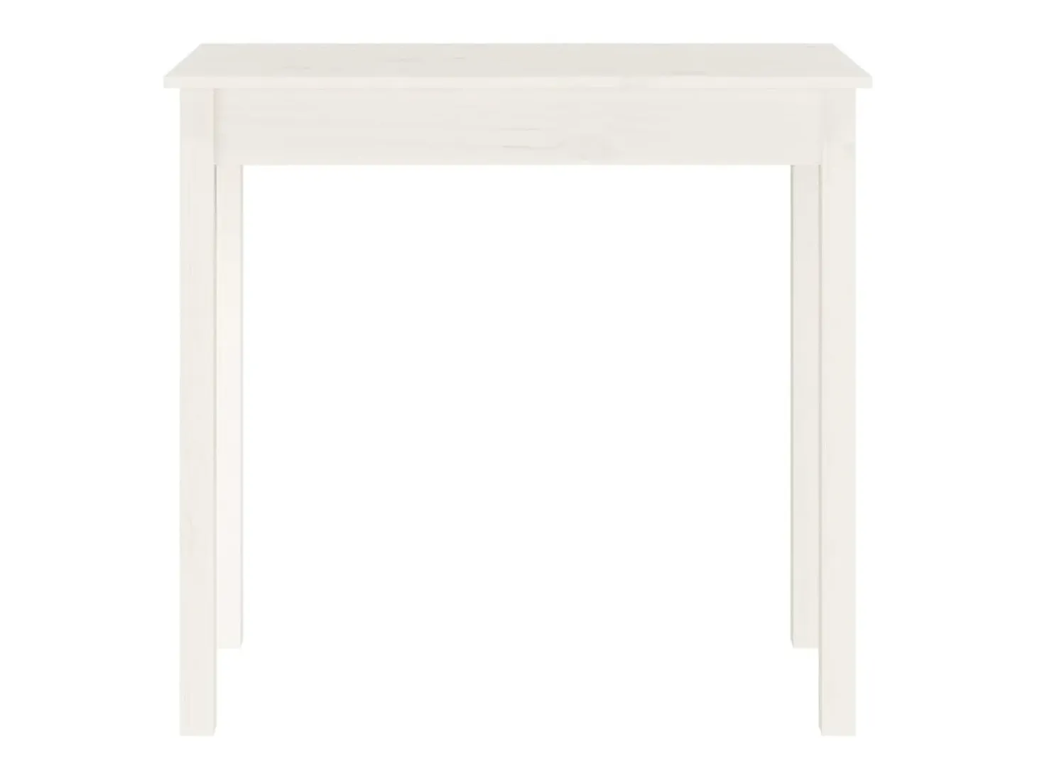 Mesa consola Blanca 80x40x75 cm Madera maciza de pino