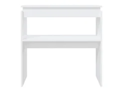 Mesa consola blanca 80x30x80 cm madera de ingeniería