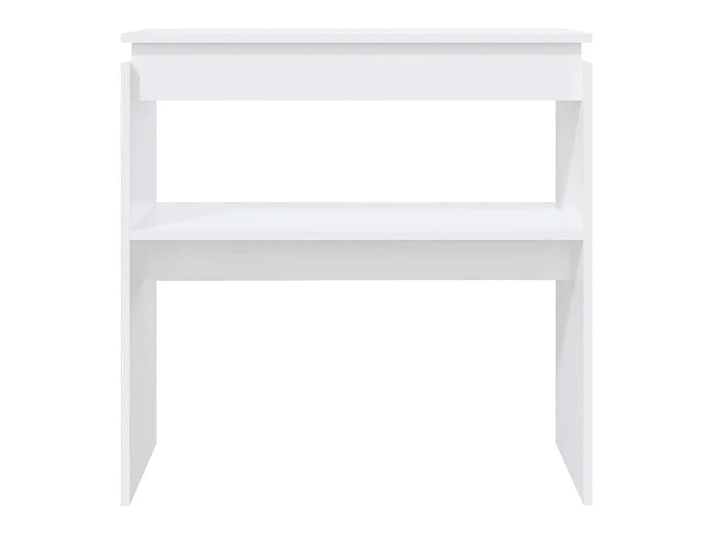 Mesa consola blanca 80x30x80 cm madera de ingeniería