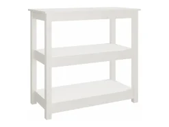 Mesa consola Blanca 80x40x74 cm Madera maciza de pino