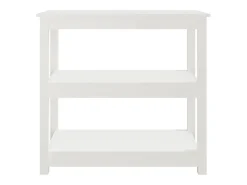 Mesa consola Blanca 80x40x74 cm Madera maciza de pino
