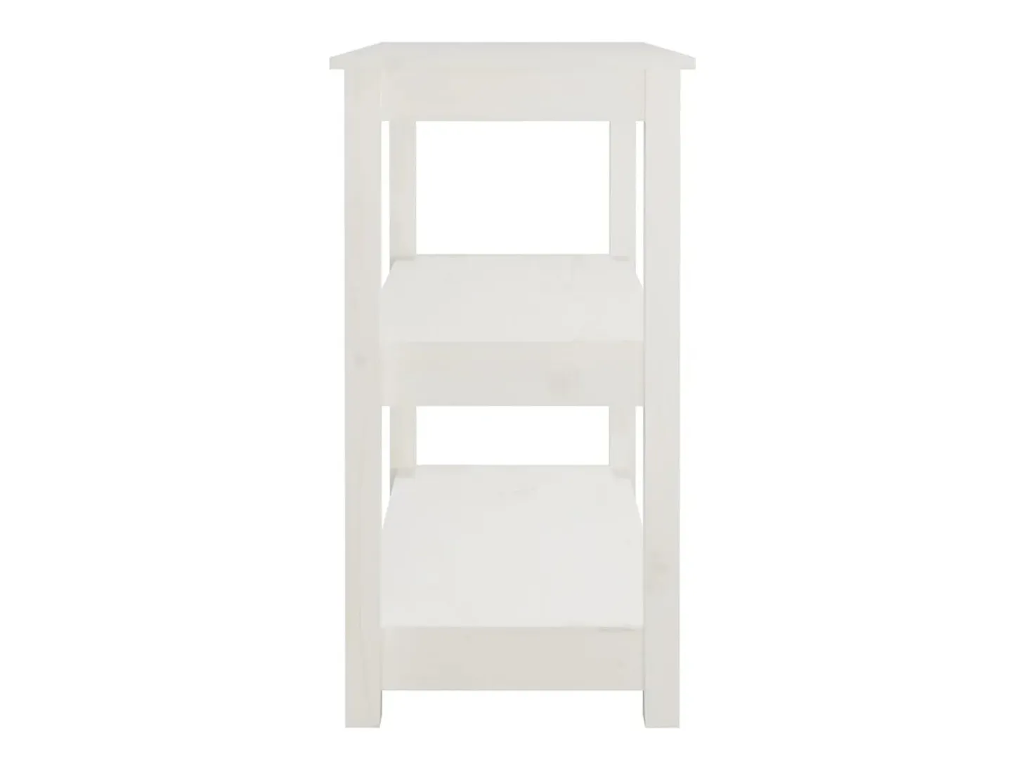 Mesa consola Blanca 80x40x74 cm Madera maciza de pino