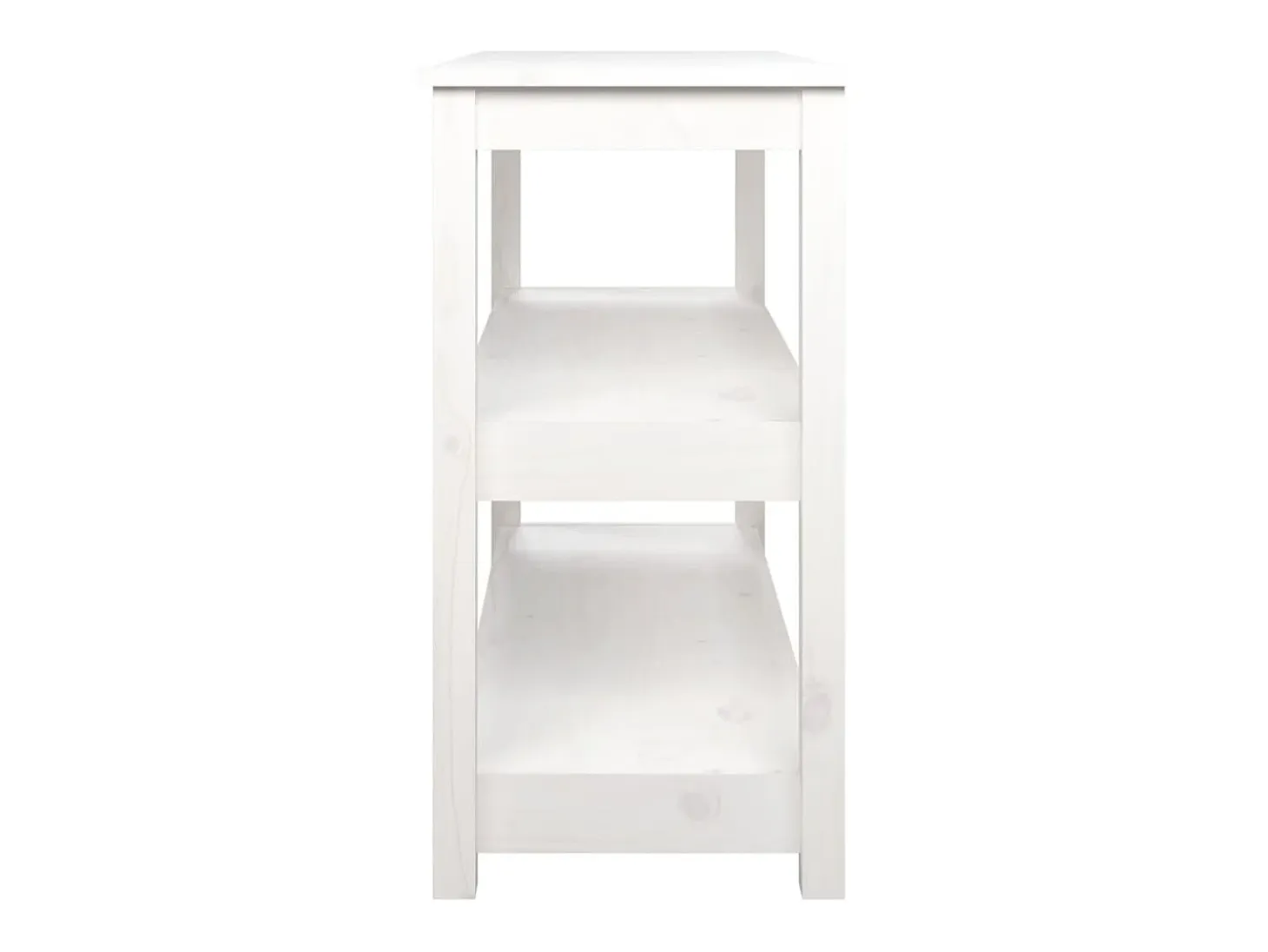 Mesa consola Blanca 110x40x74 cm Madera maciza de pino