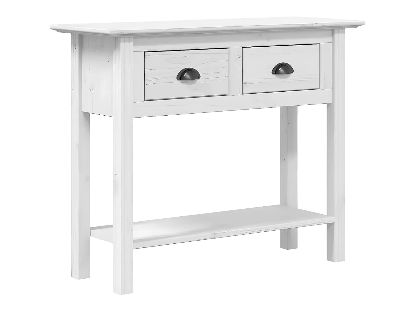 Mesa consola BODO madera maciza de pino blanco 91x35x74 cm ES444435