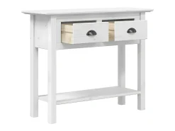 Mesa consola BODO madera maciza de pino blanco 91x35x74 cm ES444435