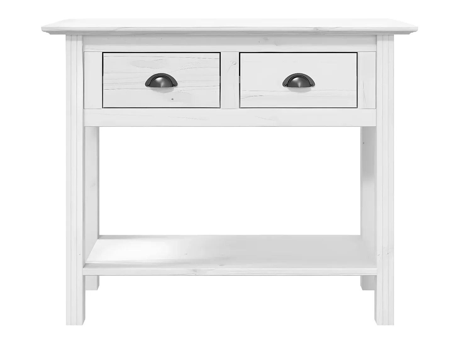 Mesa consola BODO madera maciza de pino blanco 91x35x74 cm ES444435