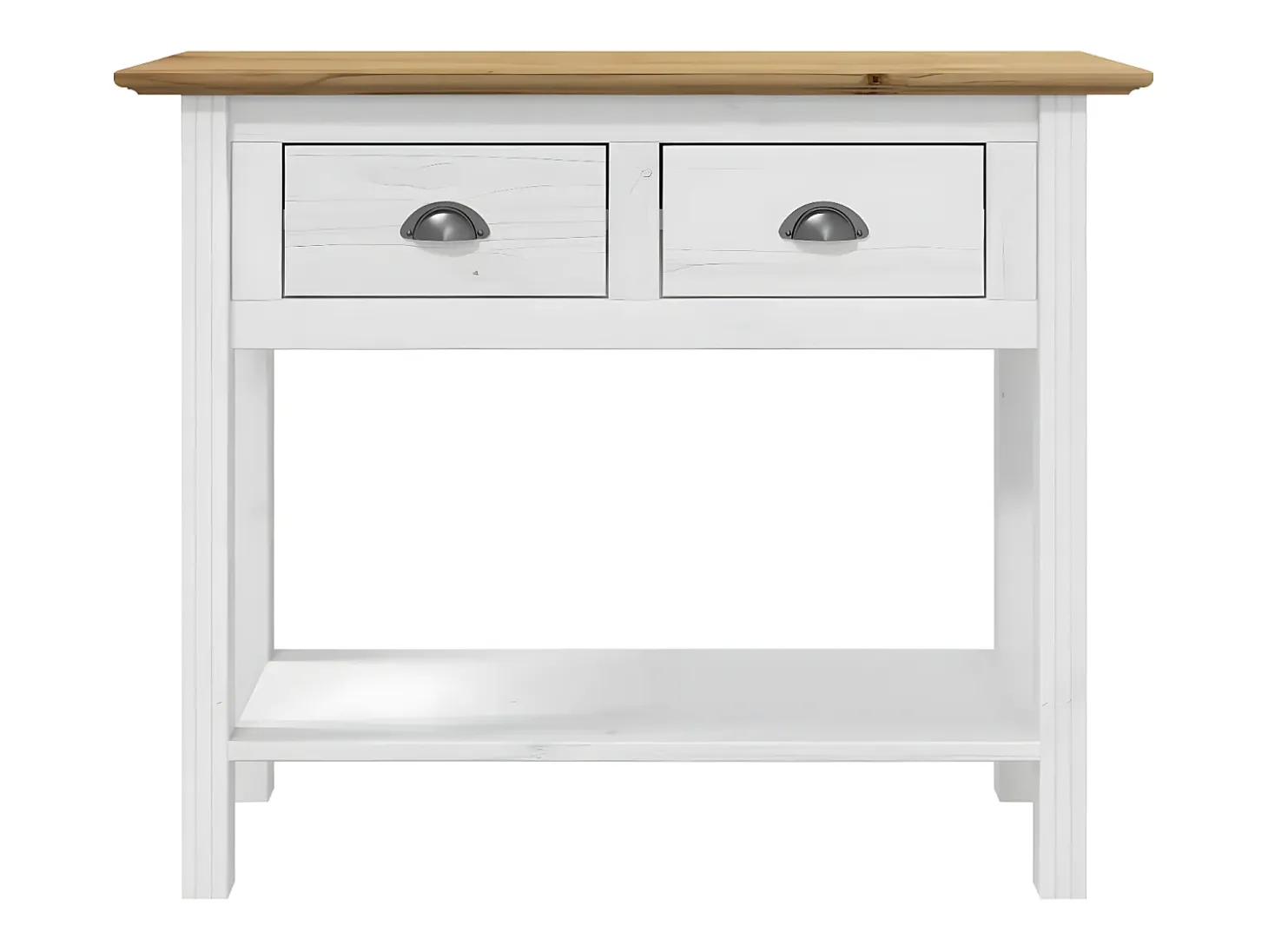 Mesa consola BODO madera maciza de pino marrón 91x35x74 cm ES988281
