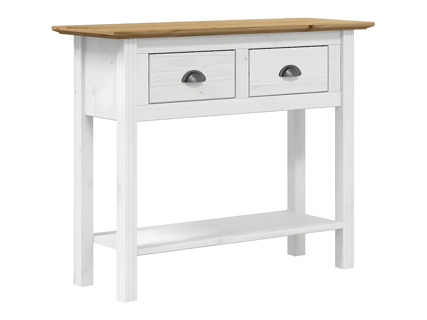 Mesa consola BODO madera maciza de pino marrón 91x35x74 cm ES988281
