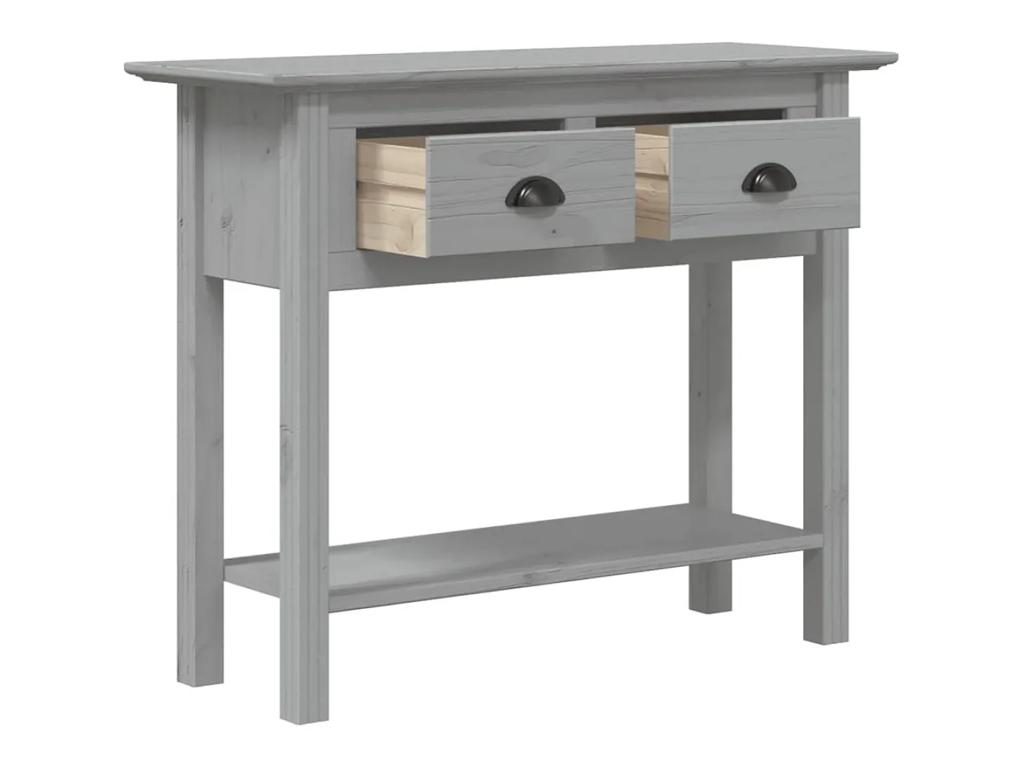 Mesa consola BODO madera maciza de pino gris 90x34,5x73 cm