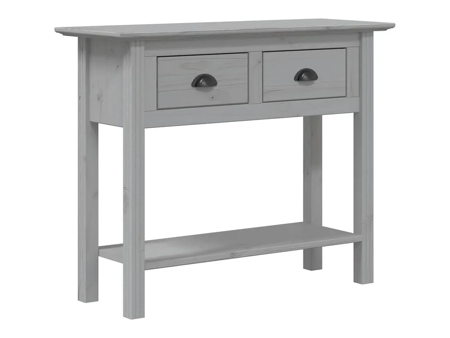 Mesa consola BODO madera maciza de pino gris 90x34,5x73 cm