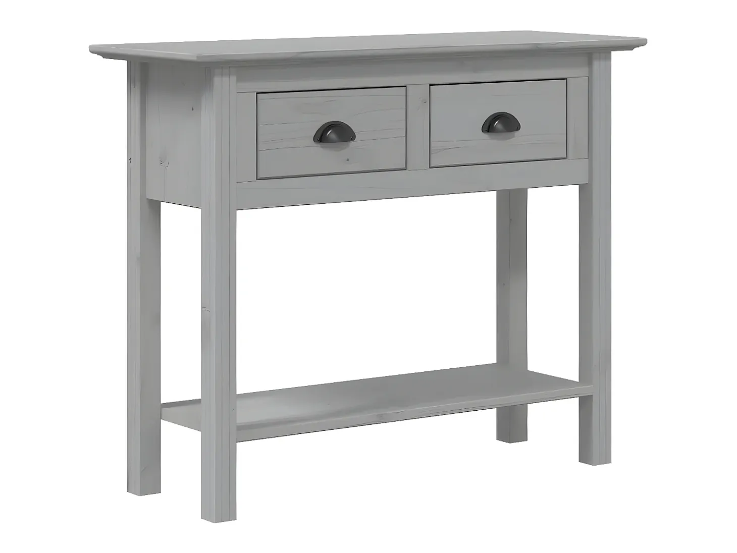 Mesa consola BODO madera maciza de pino gris 91x35x74 cm ES203101