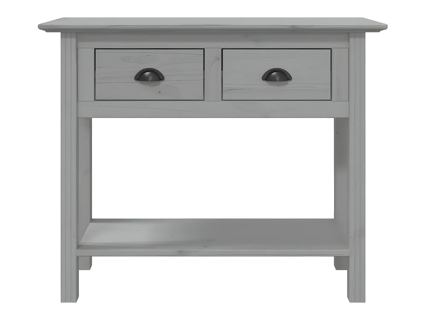 Mesa consola BODO madera maciza de pino gris 91x35x74 cm ES203101