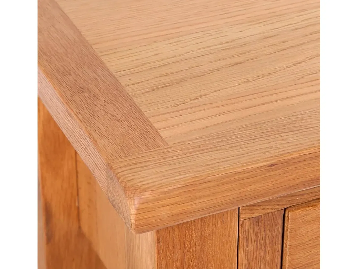 Mesa consola con 2 cajones madera maciza de roble 83x30x73 cm