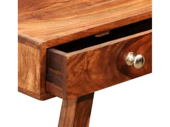 Mesa consola con 3 cajones madera maciza sheesham 76 cm