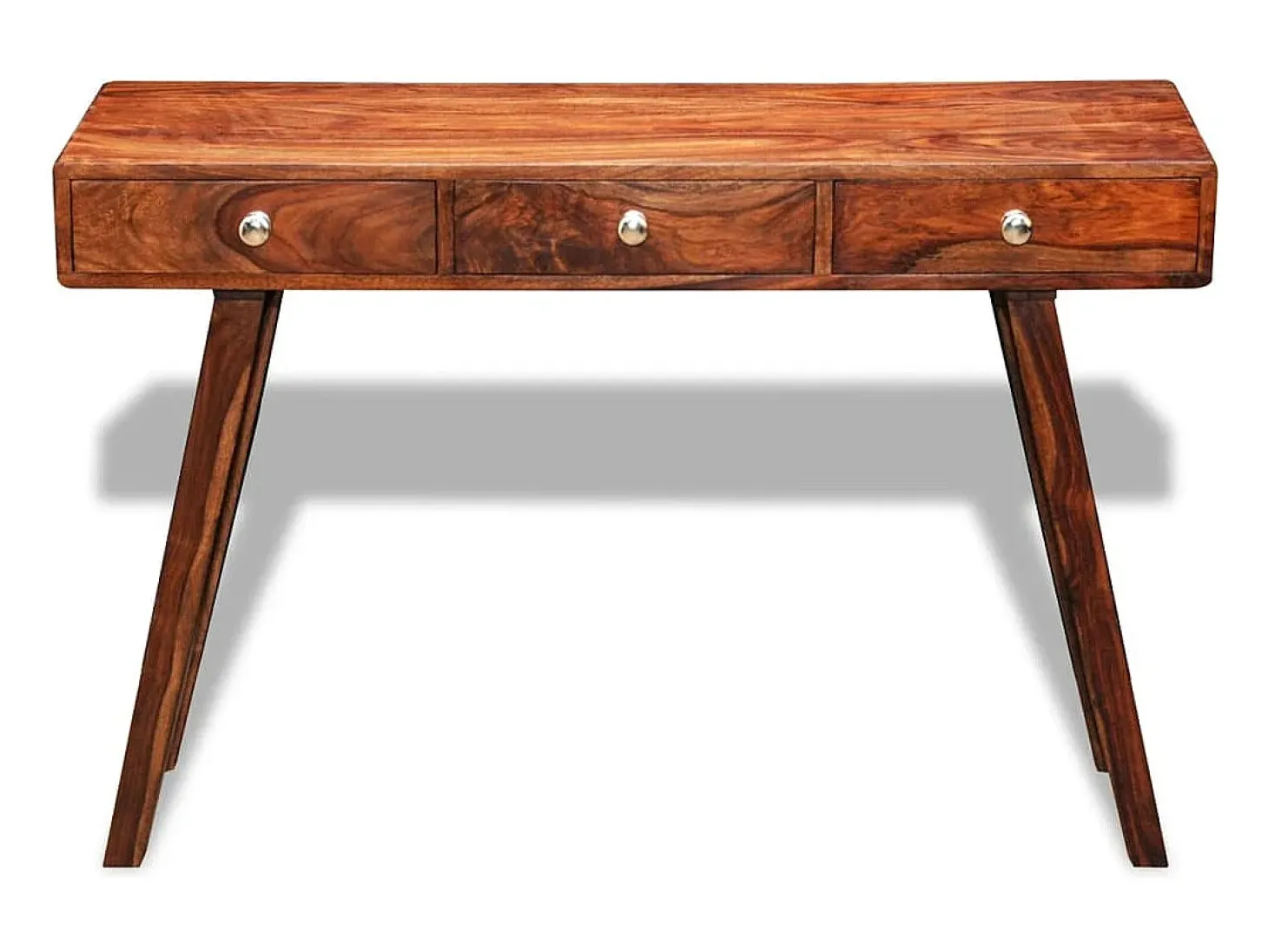 Mesa consola con 3 cajones madera maciza sheesham 76 cm