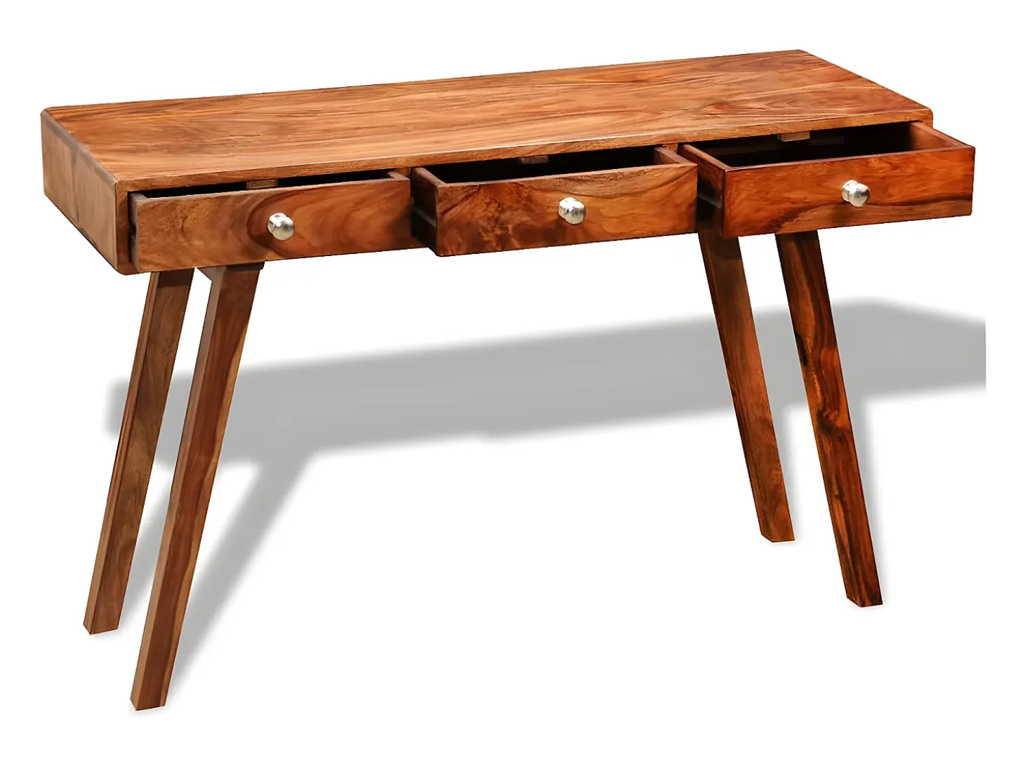 Mesa consola con 3 cajones madera maciza sheesham 76 cm ES187189