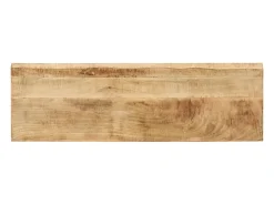 Mesa consola con borde natural madera maciza mango 105x33x76 cm