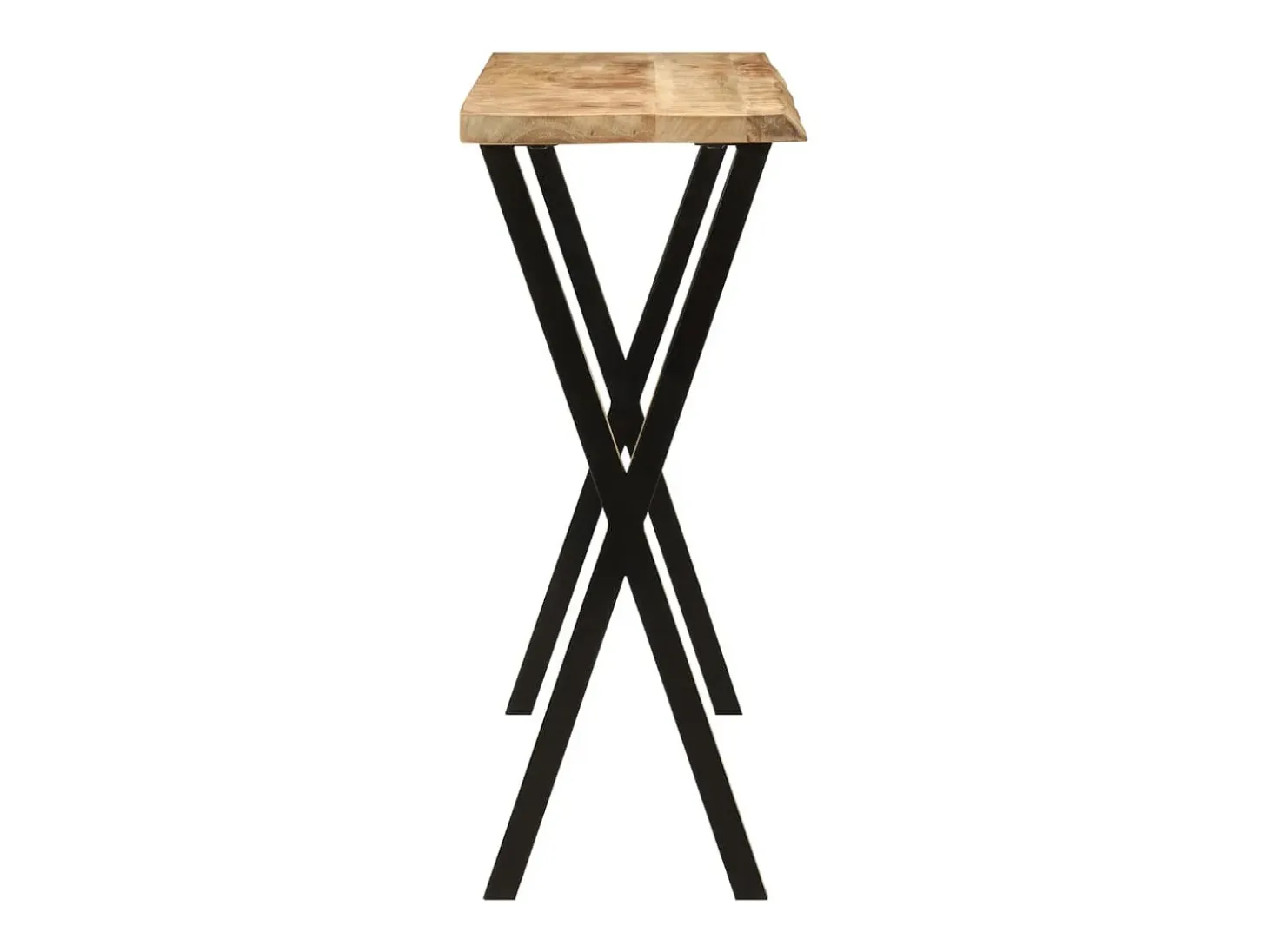Mesa consola con borde natural madera maciza mango 105x33x76 cm