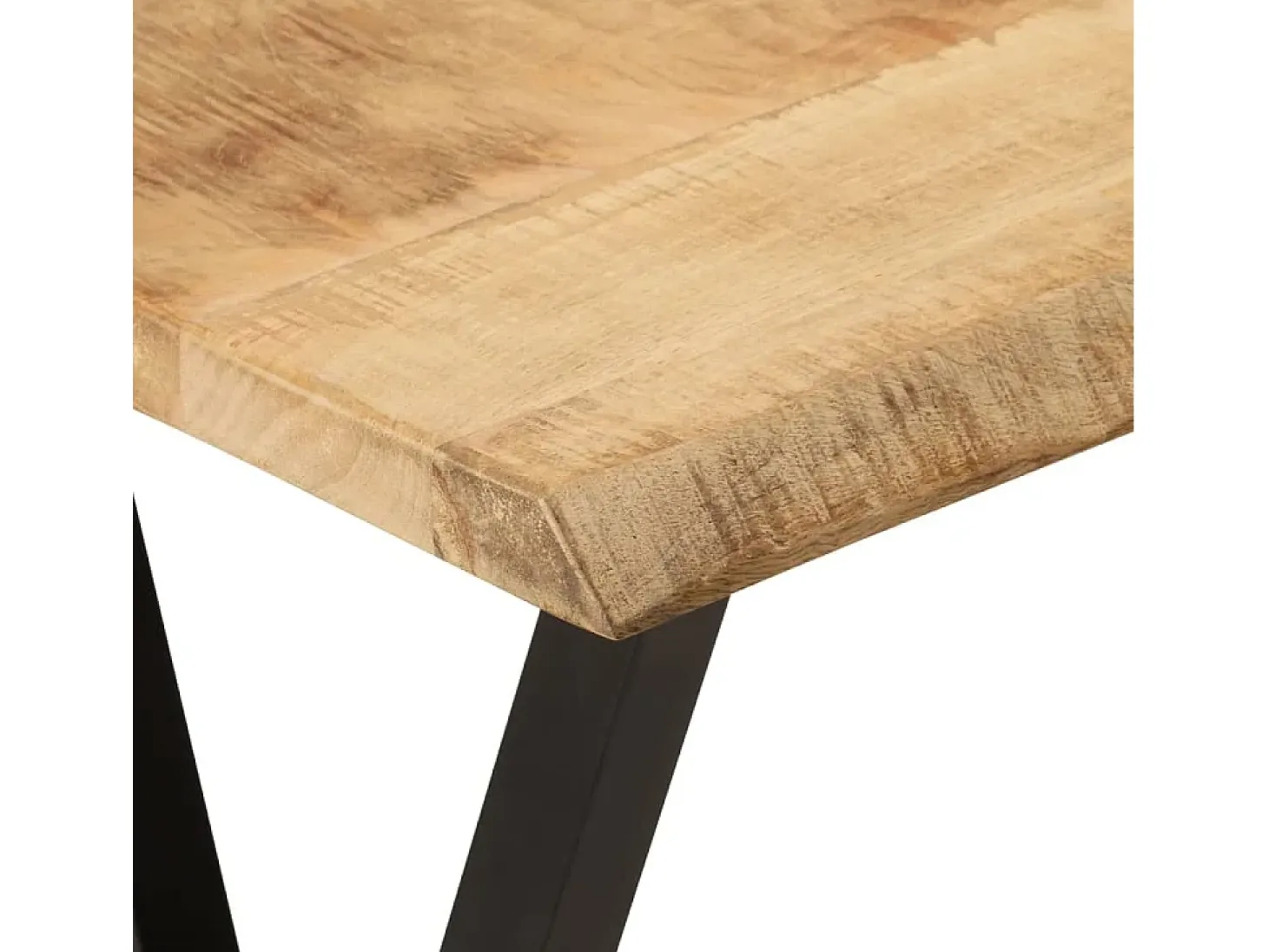 Mesa consola con borde natural madera maciza mango 105x33x76 cm