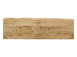 Mesa consola con borde natural madera mango maciza 105x33x76 cm