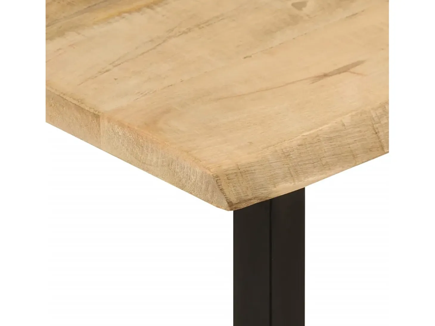 Mesa consola con borde natural madera mango maciza 105x33x76 cm