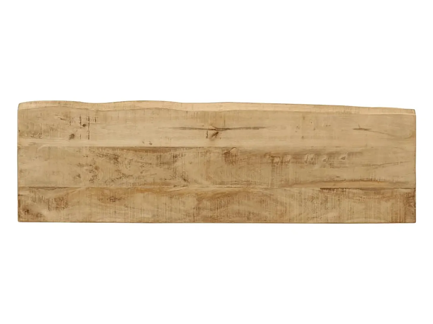Mesa consola con borde natural madera mango maciza 105x33x76 cm