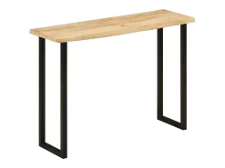 Mesa consola con borde natural madera mango maciza 105x33x76 cm