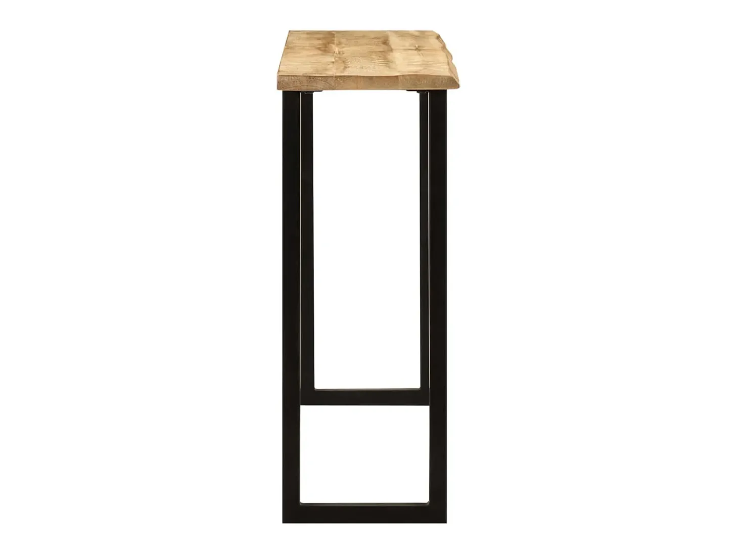 Mesa consola con borde natural madera mango maciza 105x33x76 cm