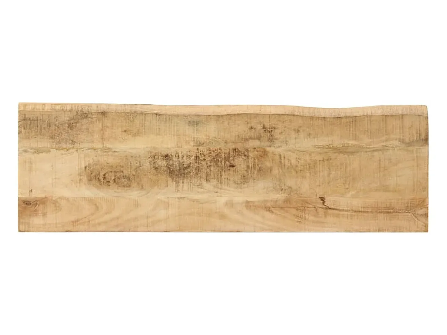 Mesa consola con borde natural madera mango maciza 105x33x76 cm
