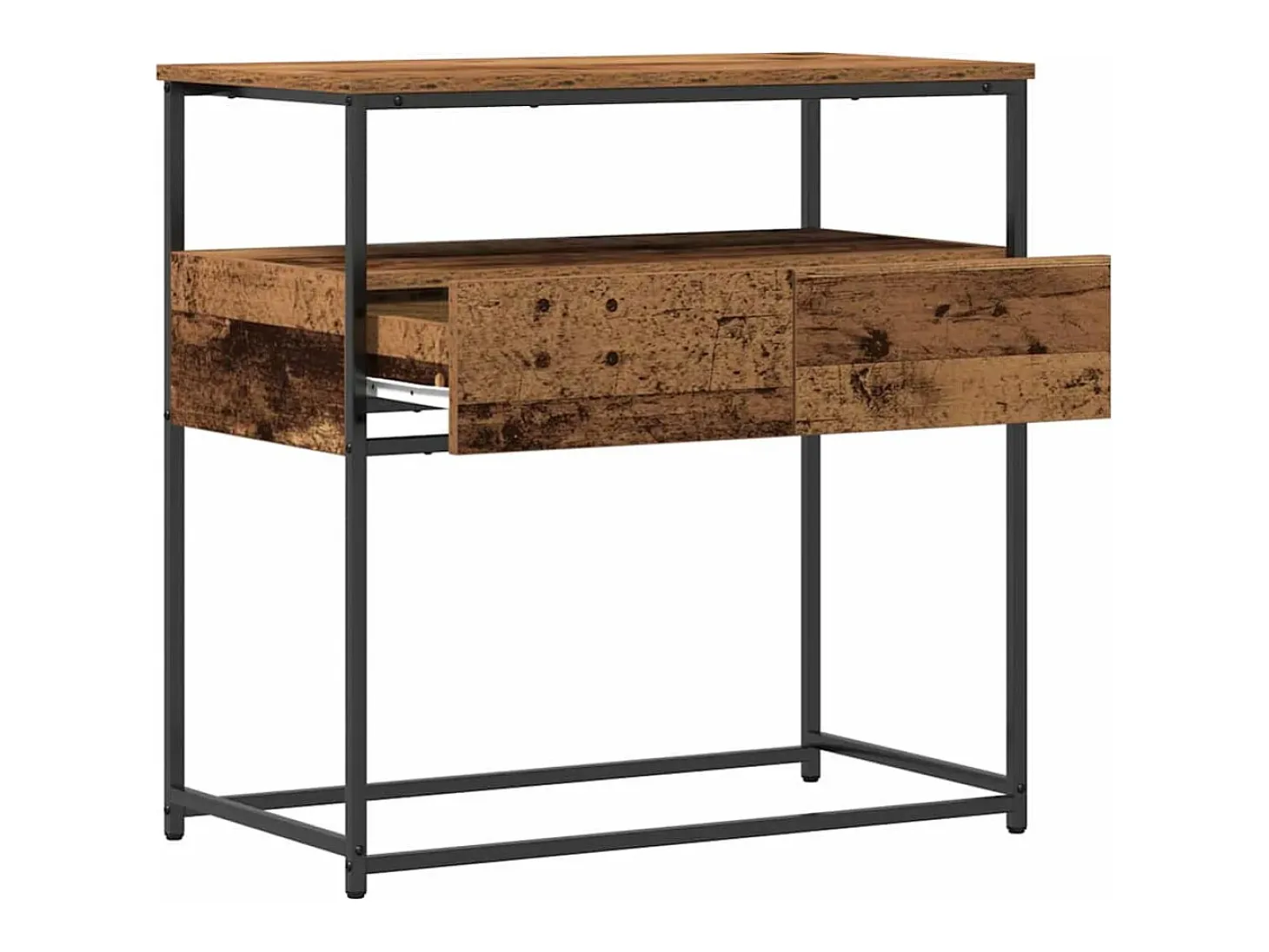 Mesa Consola con cajón con estante Madera Vieja 75 x 40 x 75 cm