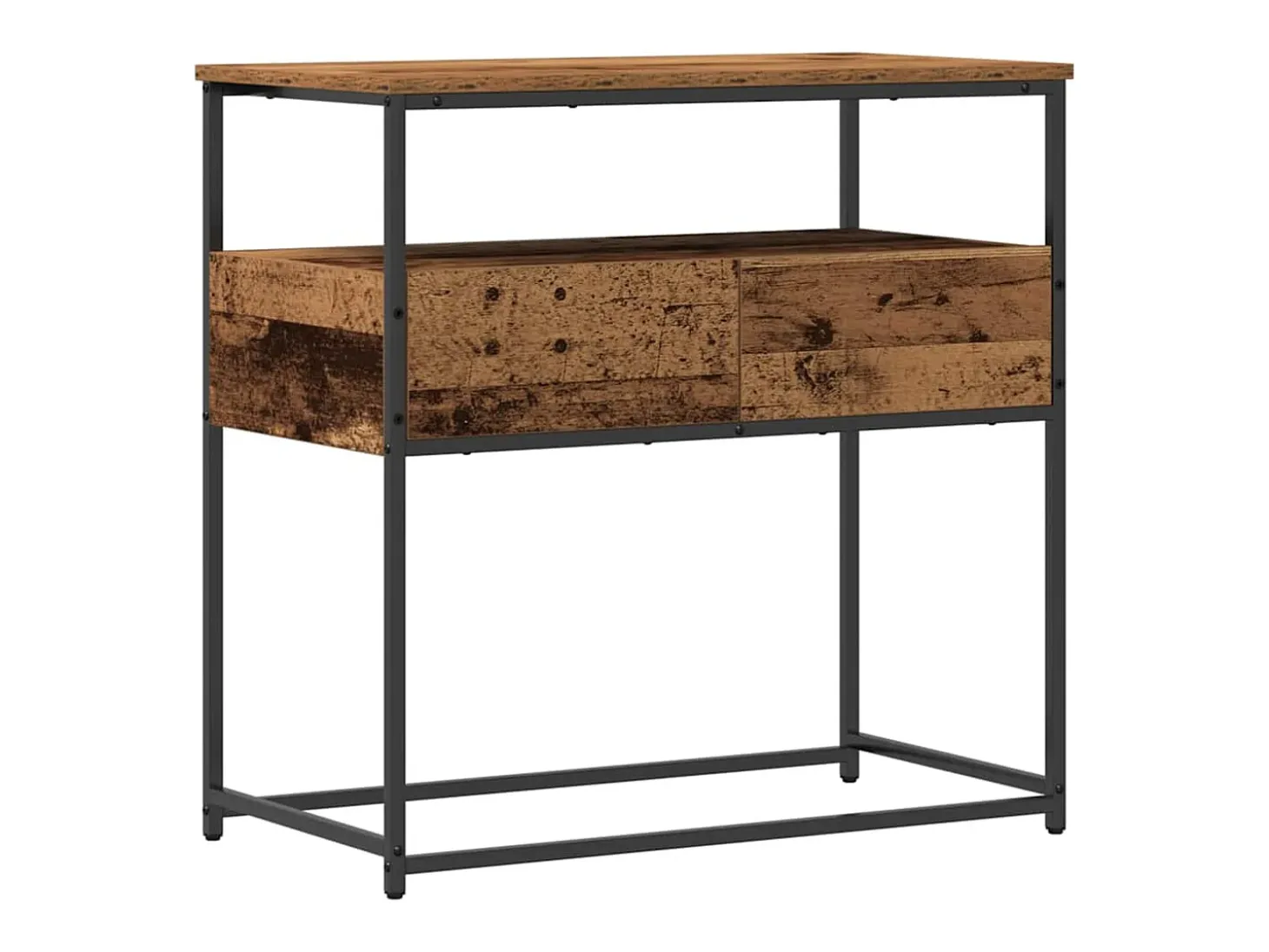 Mesa Consola con cajón con estante Madera Vieja 75 x 40 x 75 cm