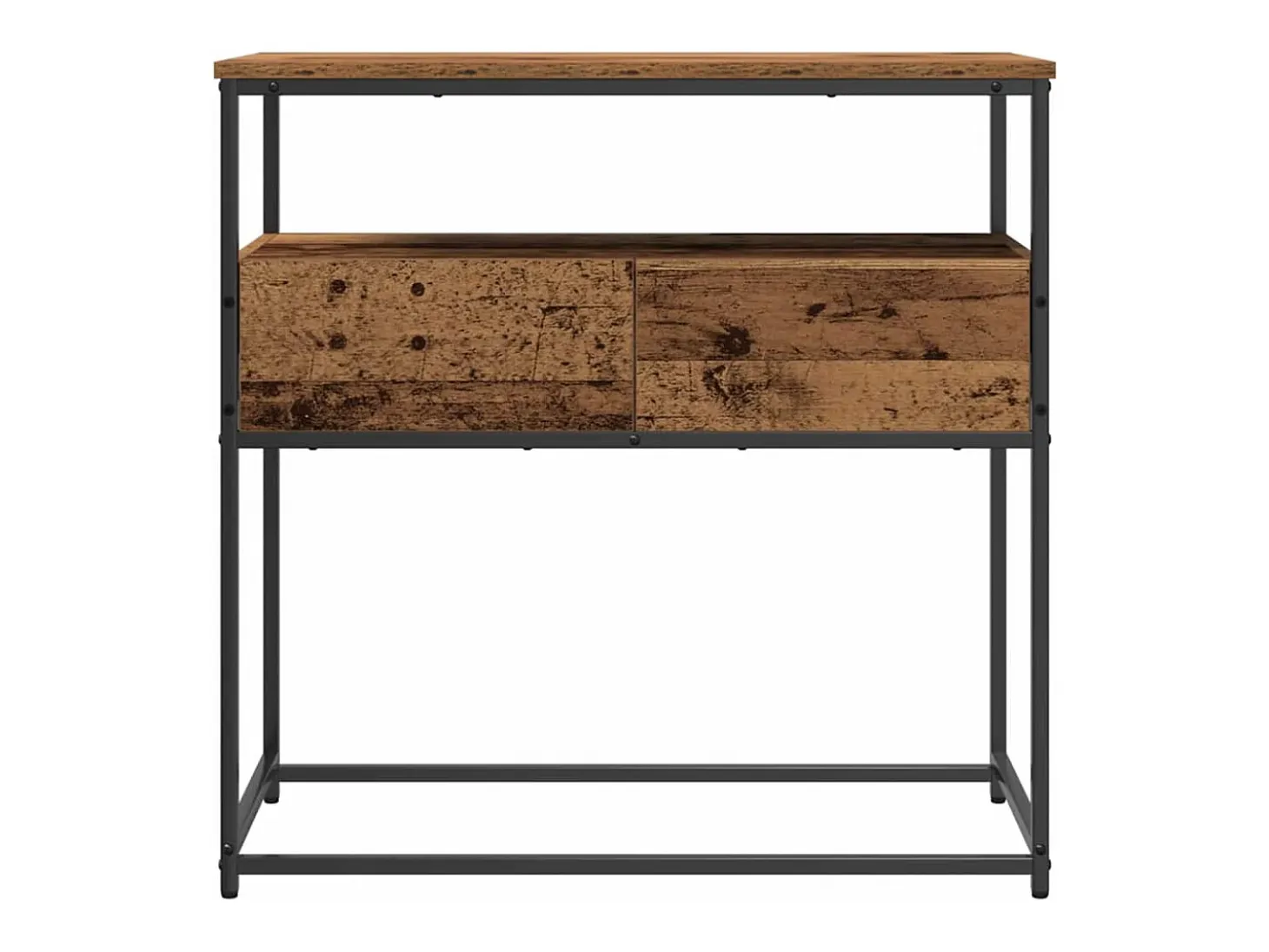 Mesa Consola con cajón con estante Madera Vieja 75 x 40 x 75 cm