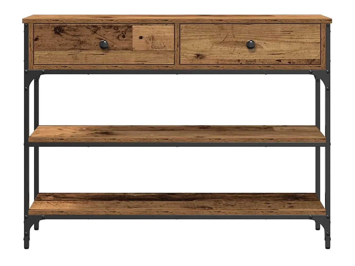 Mesa Consola con cajón Madera vieja 100 x 25 x 75 cm
