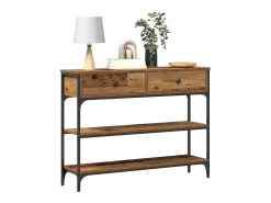 Mesa Consola con cajón Madera vieja 100 x 25 x 75 cm