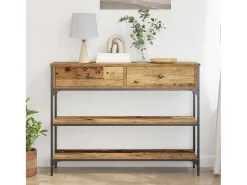Mesa Consola con cajón Madera vieja 100 x 25 x 75 cm