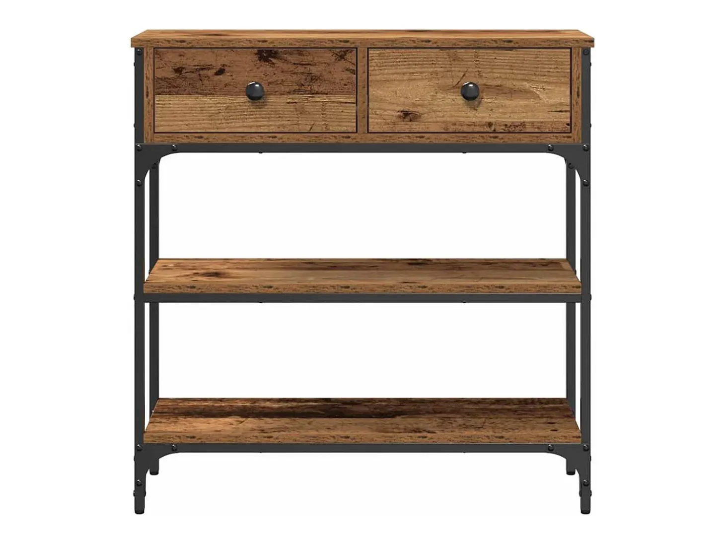 Mesa Consola con cajón Madera vieja 72.5 x 25 x 75 cm
