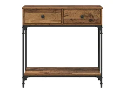 Mesa Consola con cajón Madera vieja 75 x 34.5 x 75 cm