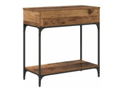 Mesa Consola con cajón Madera vieja 75 x 34.5 x 75 cm