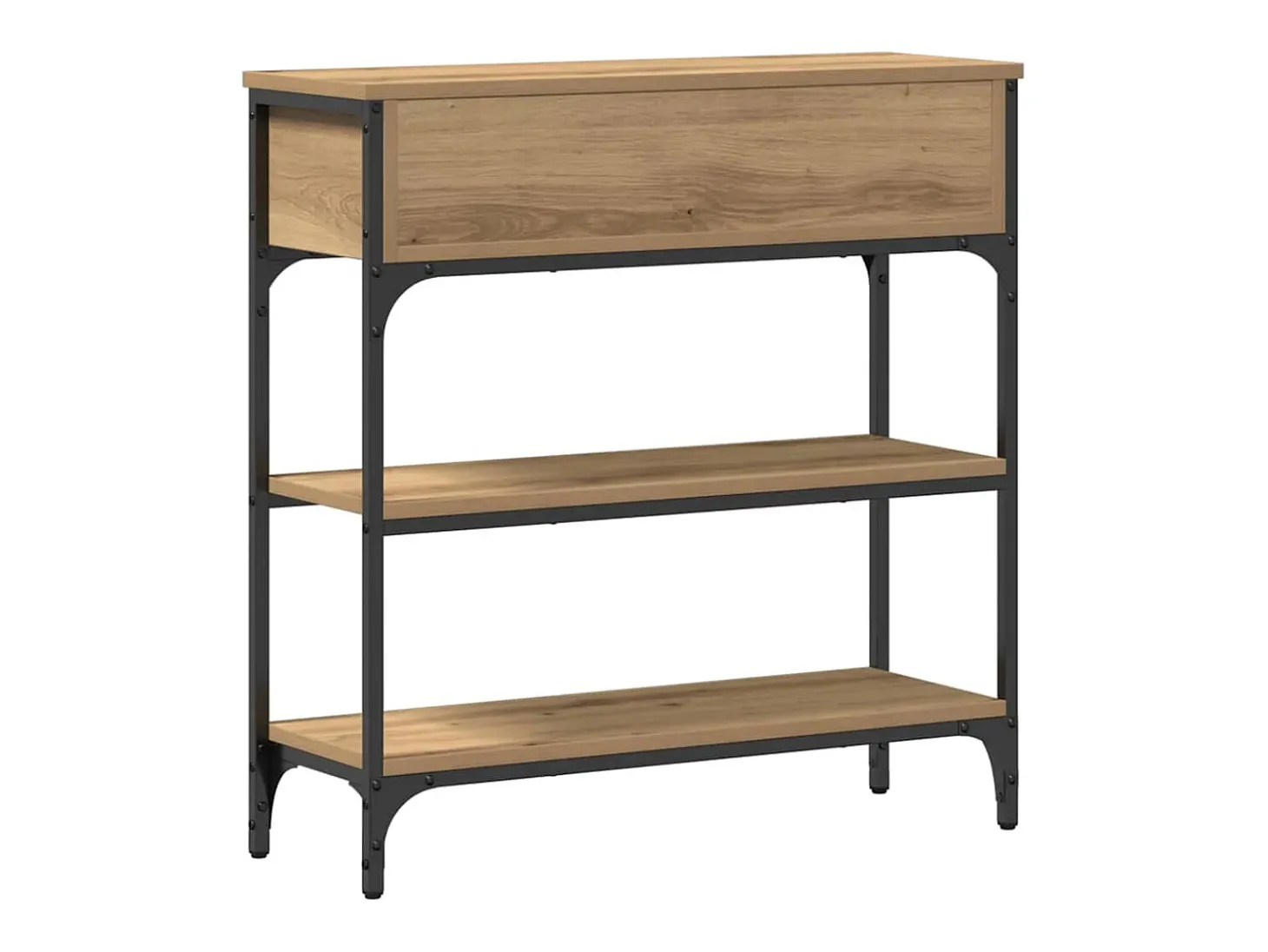 Mesa Consola con cajón Roble artisan 72.5 x 25 x 75 cm