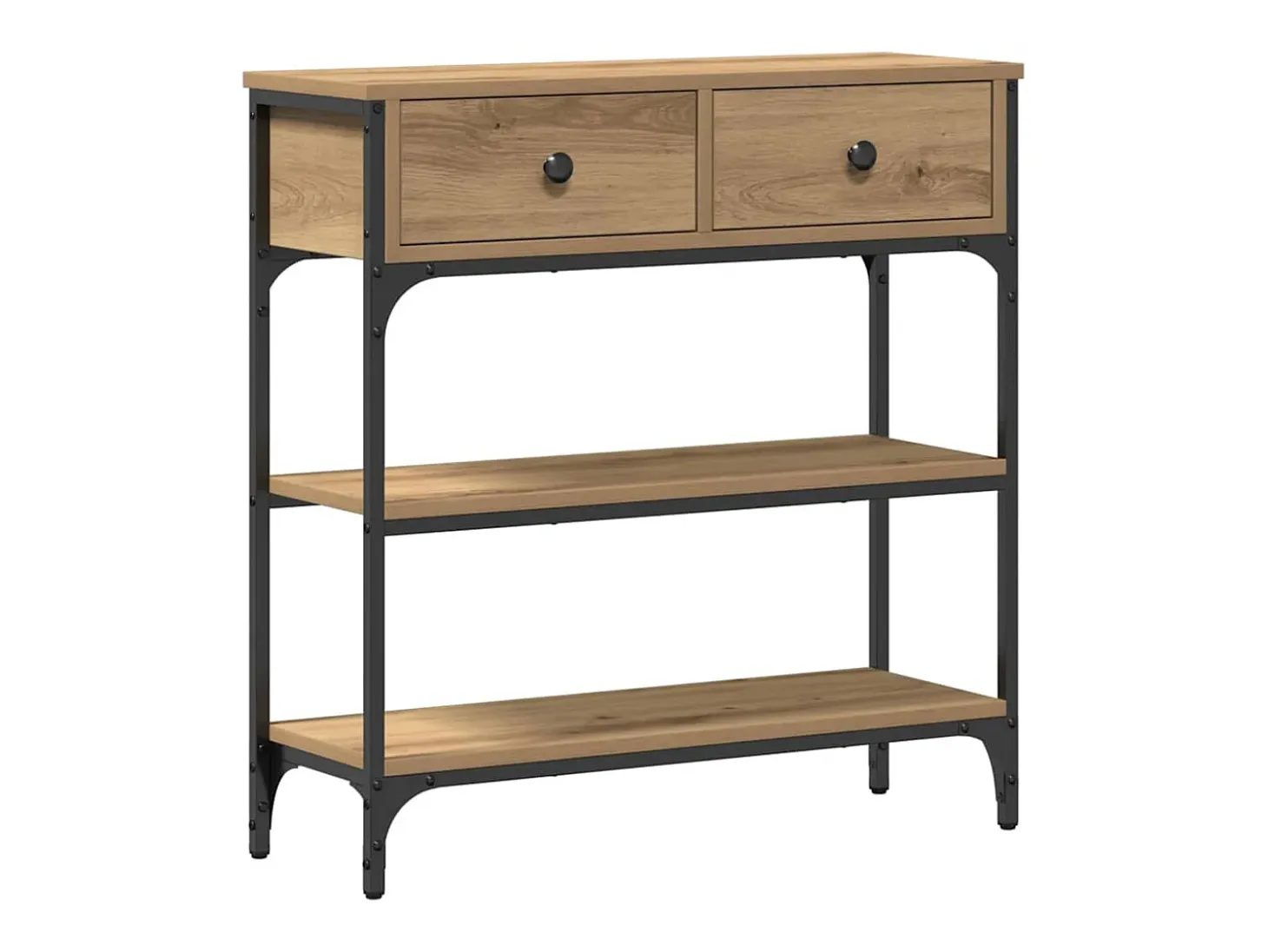 Mesa Consola con cajón Roble artisan 72.5 x 25 x 75 cm