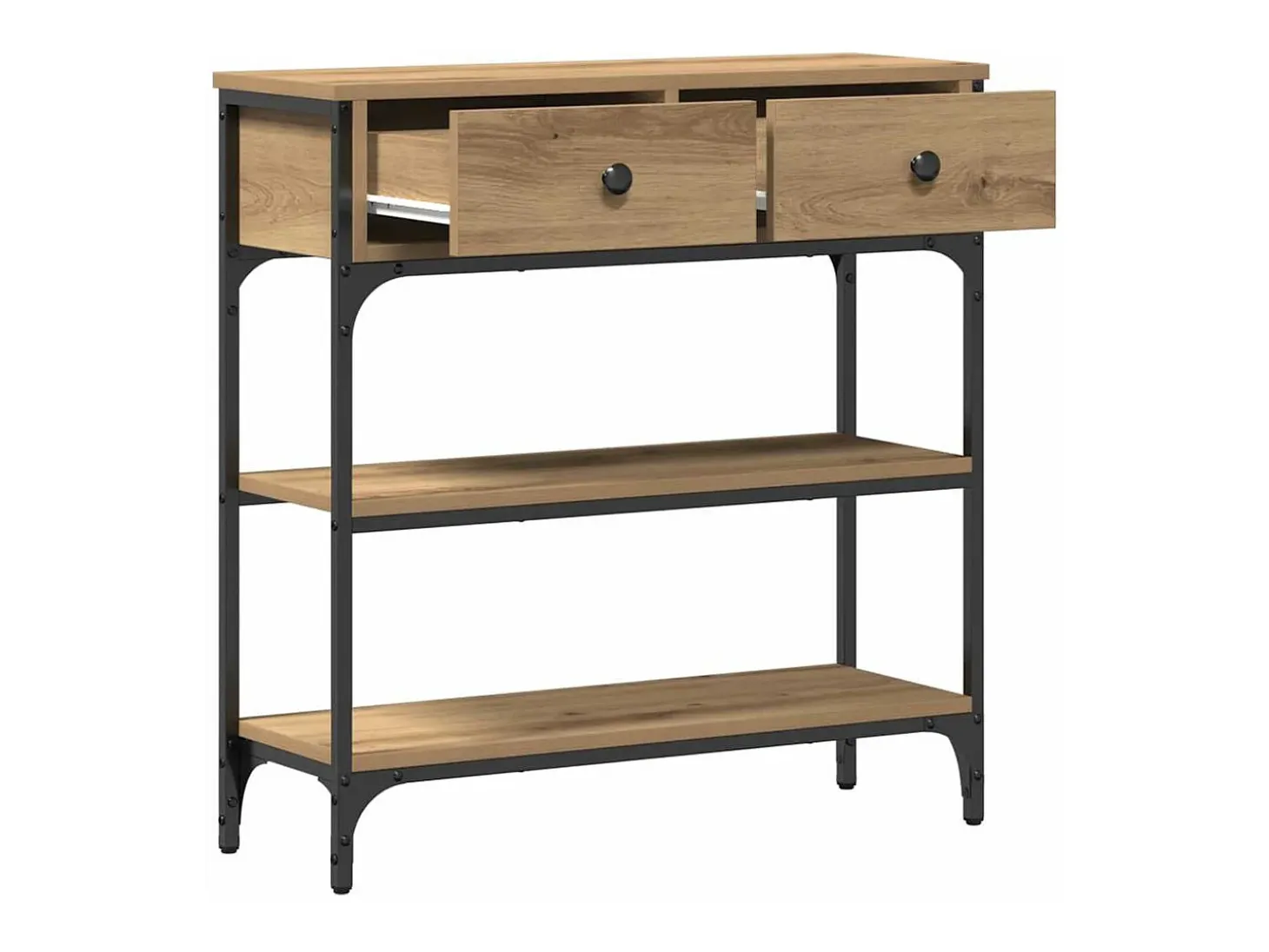 Mesa Consola con cajón Roble artisan 72.5 x 25 x 75 cm