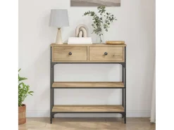 Mesa Consola con cajón Roble artisan 72.5 x 25 x 75 cm