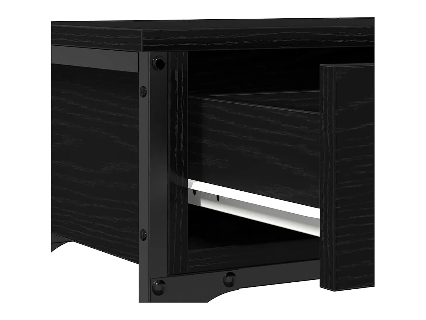 Mesa Consola con cajón Roble negro 72.5 x 25 x 75 cm