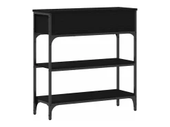 Mesa Consola con cajón Roble negro 72.5 x 25 x 75 cm